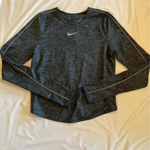 Nike Wmns Gray Reflective Running Top - sz Medium